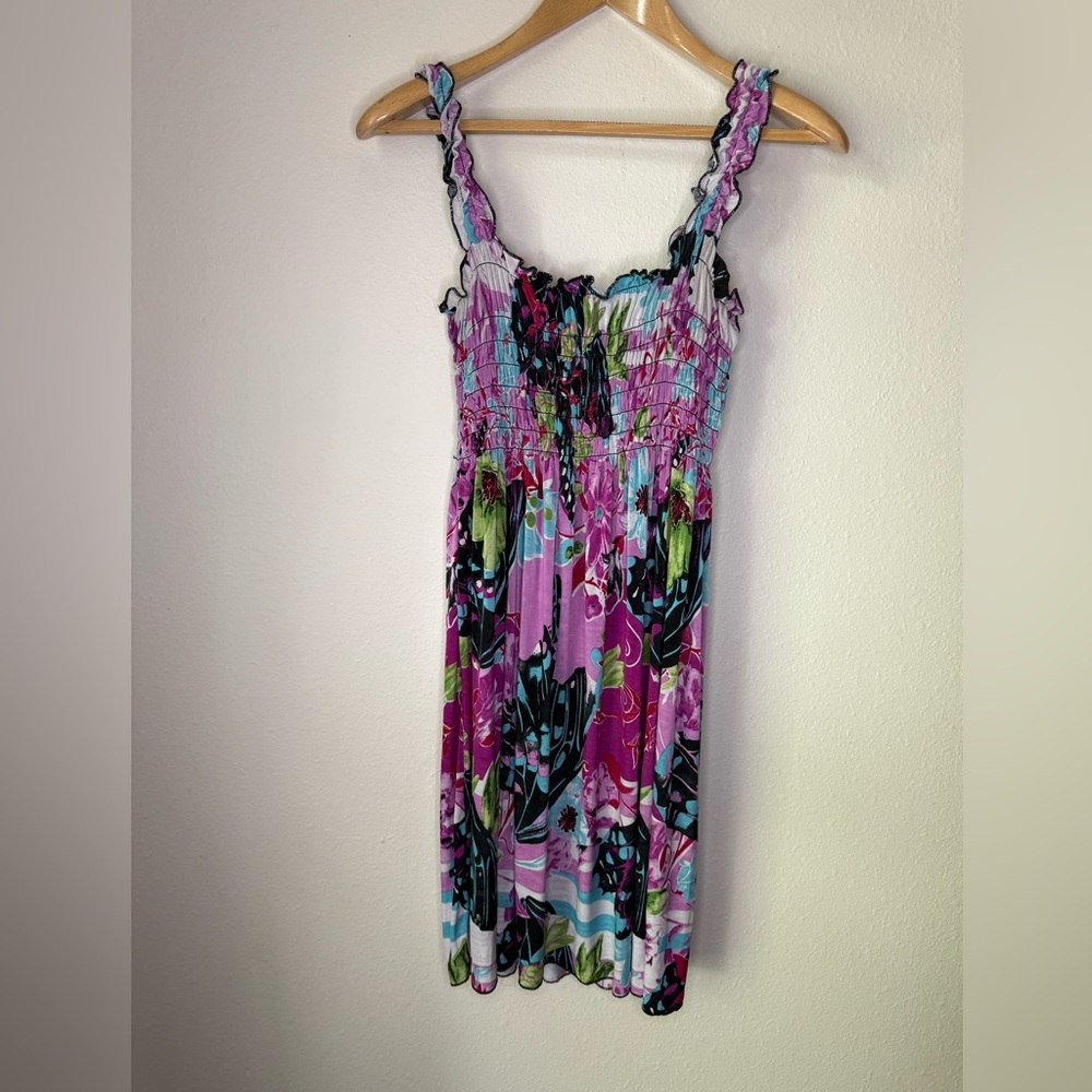 Floral Butterfly Patterned Beach Dress size M